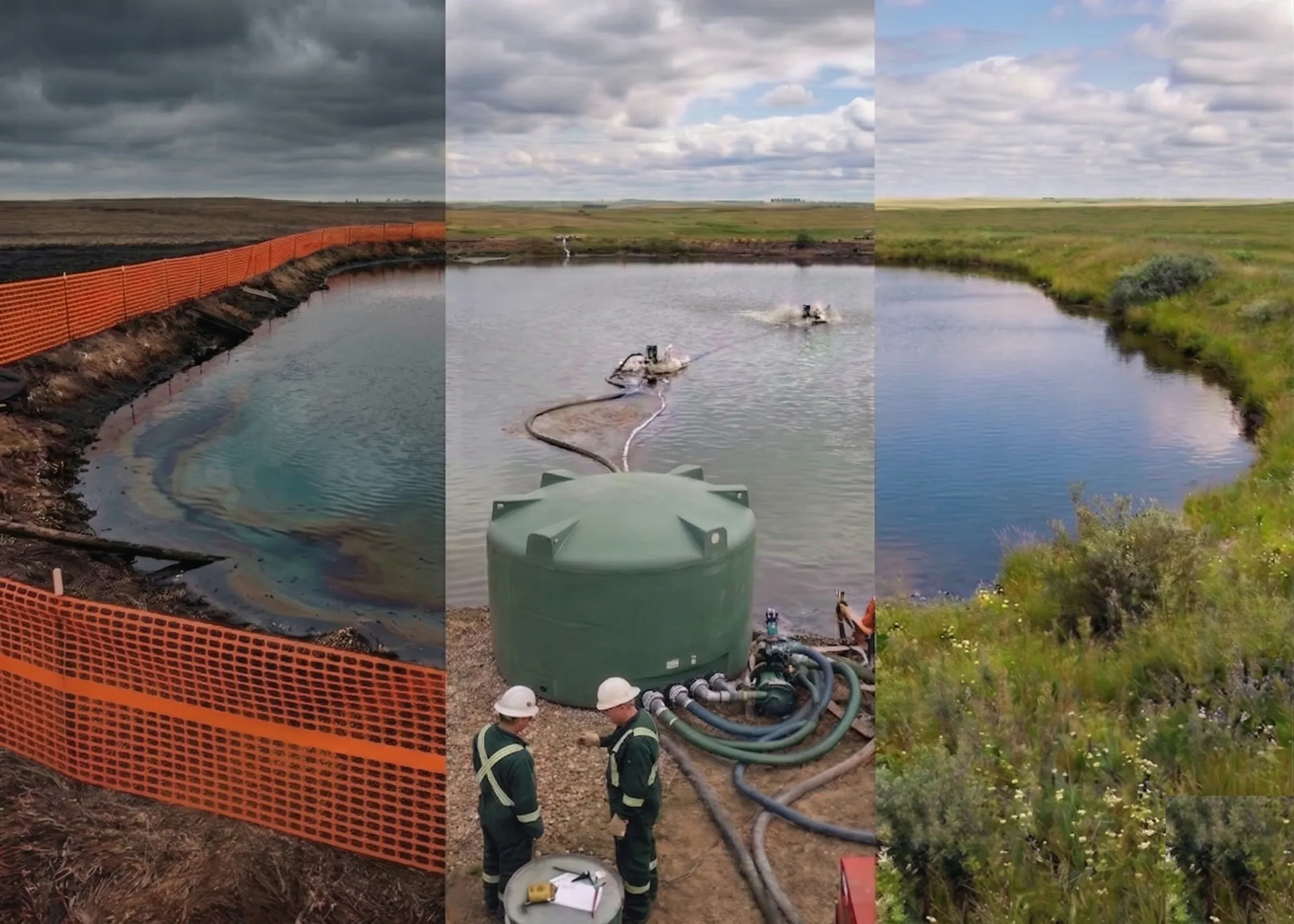 Lagoon remediation treatment site